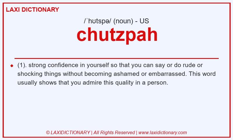 Definition chutzpah in American English