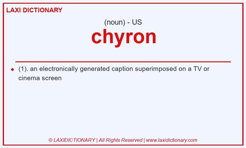 Definition chyron in American English