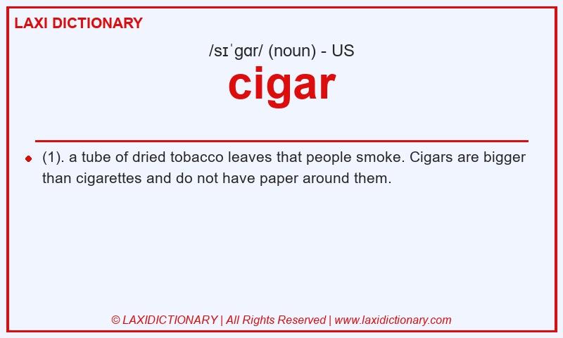 Definition cigar in American English