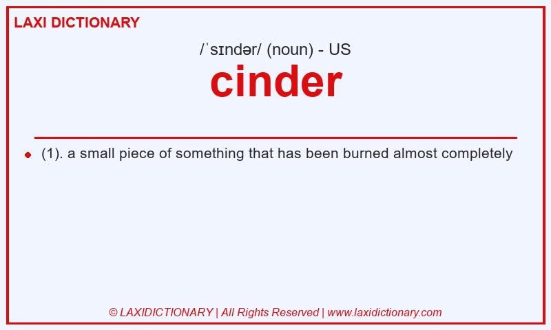 Definition cinder in American English