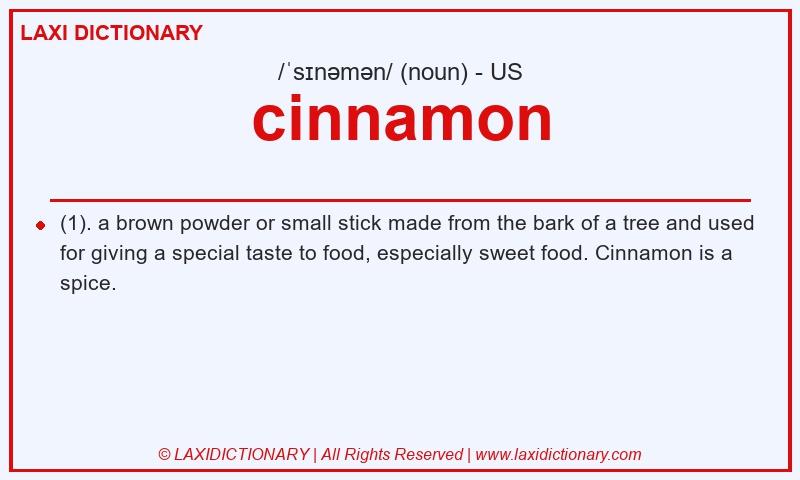 Definition cinnamon in American English