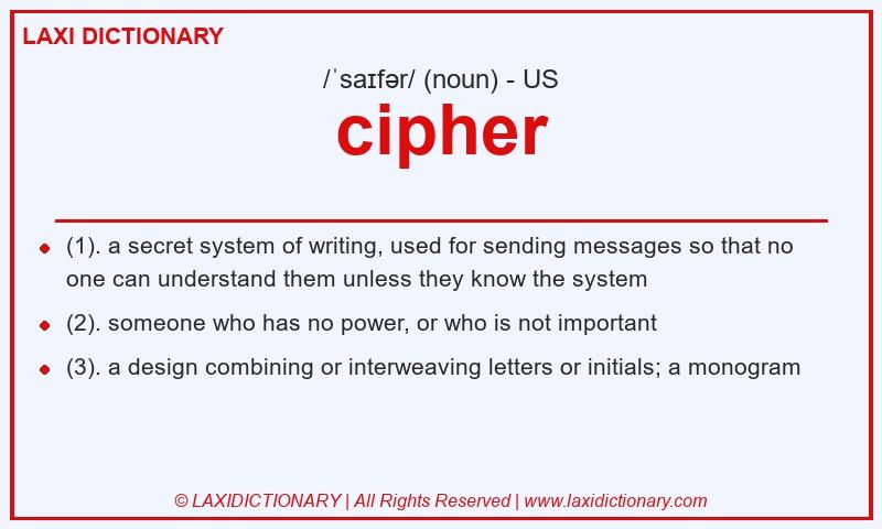 Definition cipher in American English