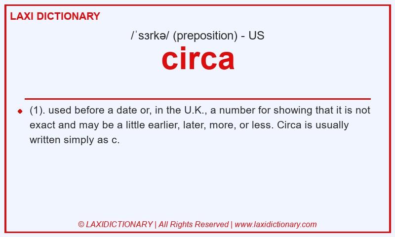 Definition circa in American English