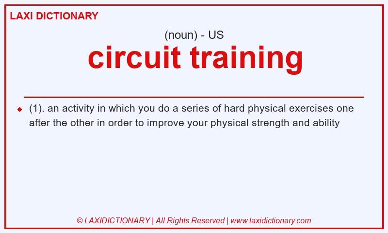 Definition circuit training in American English