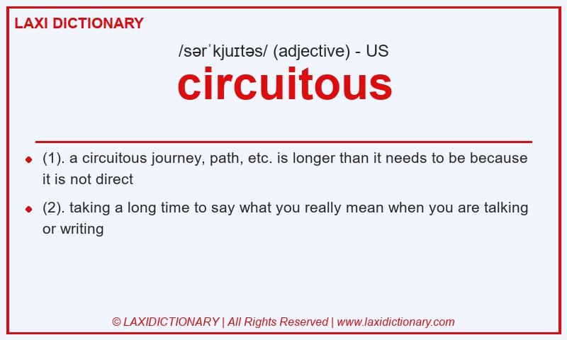 Definition circuitous in American English
