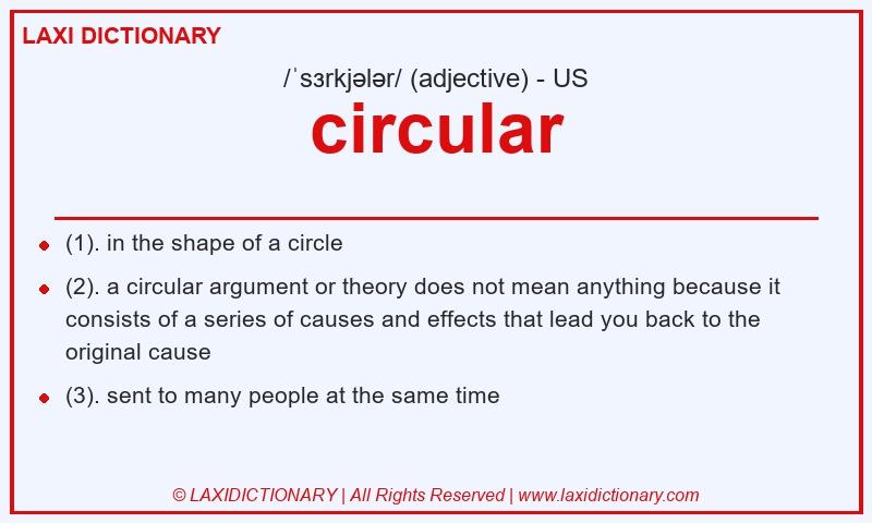 Definition circular in American English