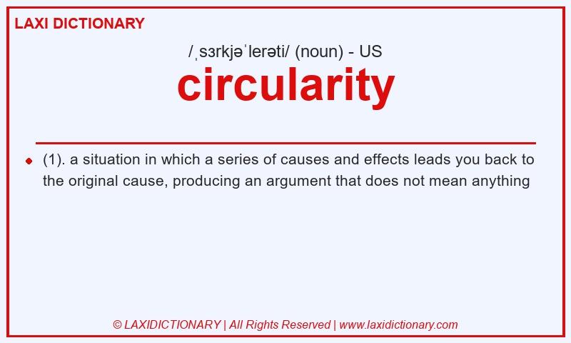 Definition circularity in American English