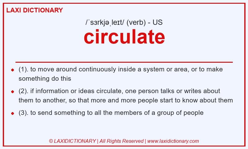 Definition circulate in American English