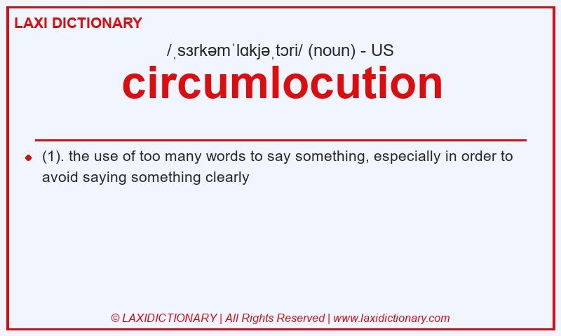 Definition circumlocution in American English