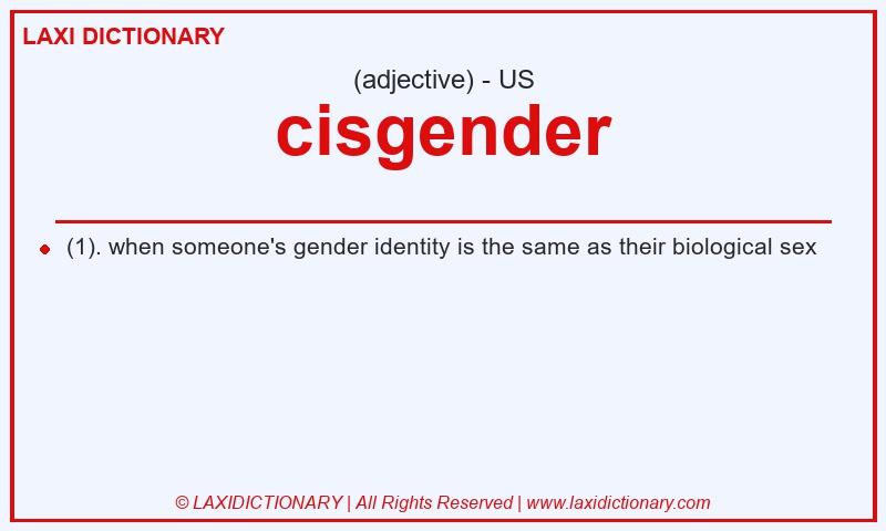Definition cisgender in American English
