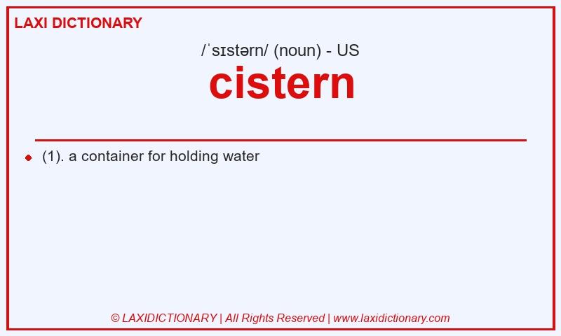 Definition cistern in American English