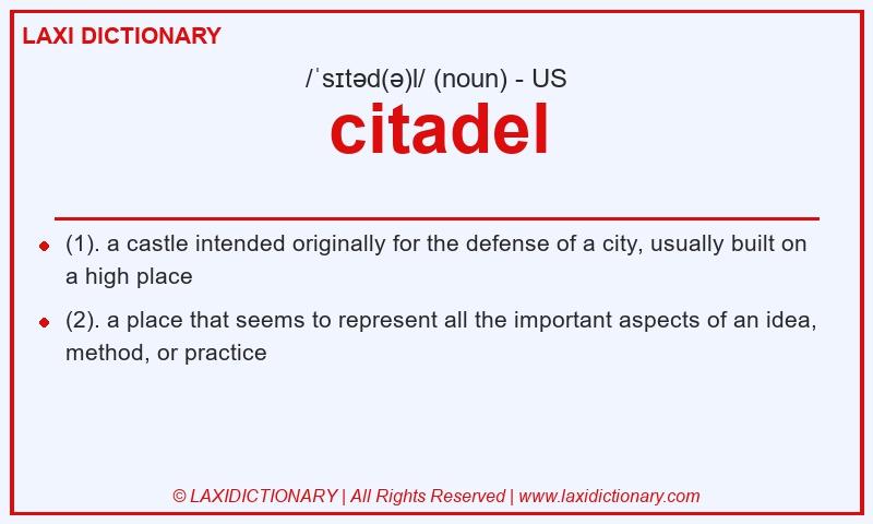 Definition citadel in American English