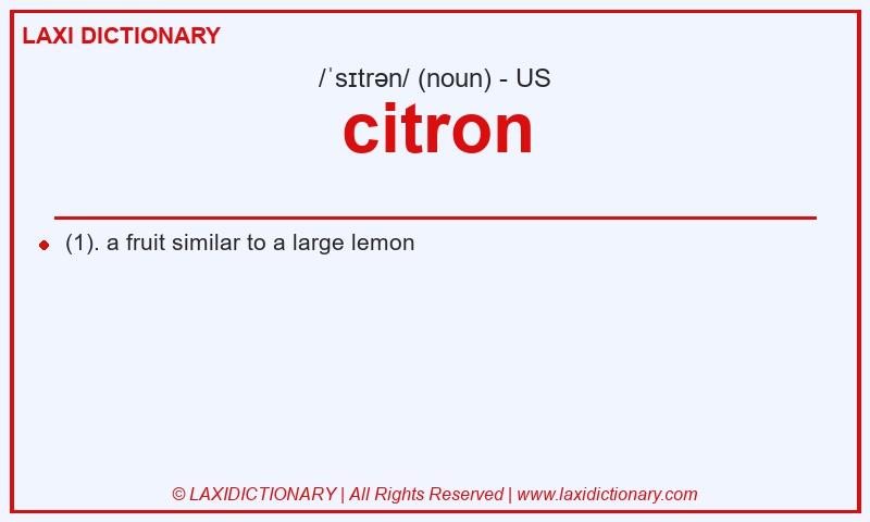 Definition citron in American English