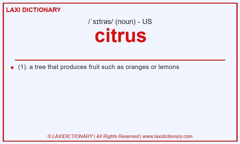 Definition citrus in American English
