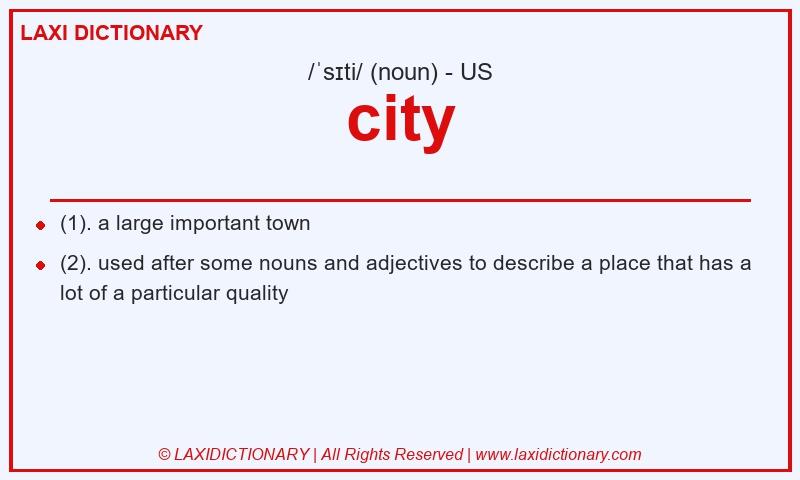 Definition city in American English