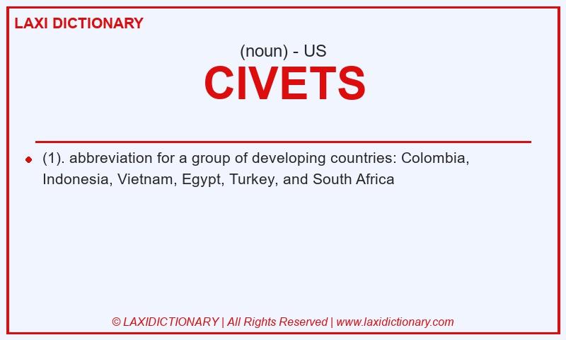 Definition CIVETS in American English