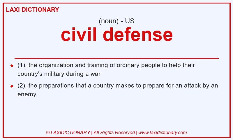 Definition civil defense in American English