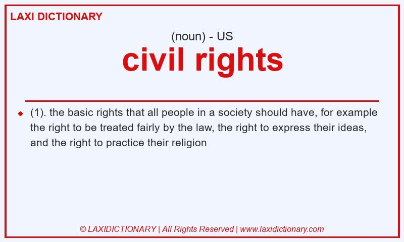 Definition civil rights in American English