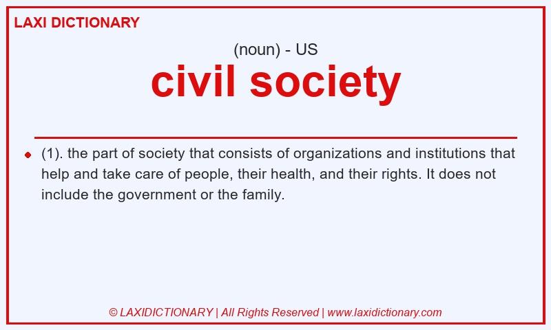 Definition civil society in American English