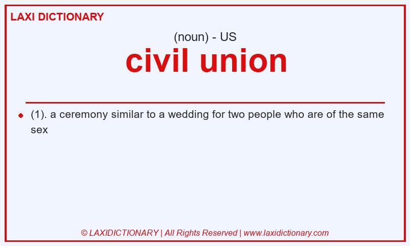 Definition civil union in American English