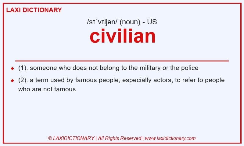 Definition civilian in American English