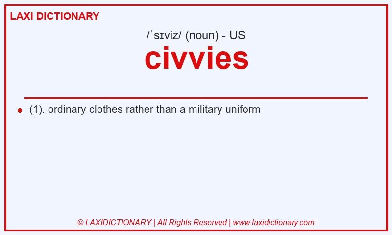 Definition civvies in American English
