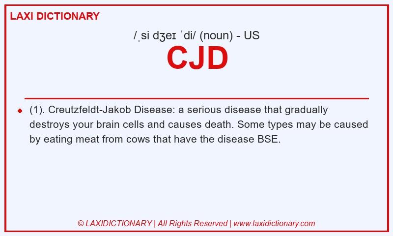 Definition CJD in American English