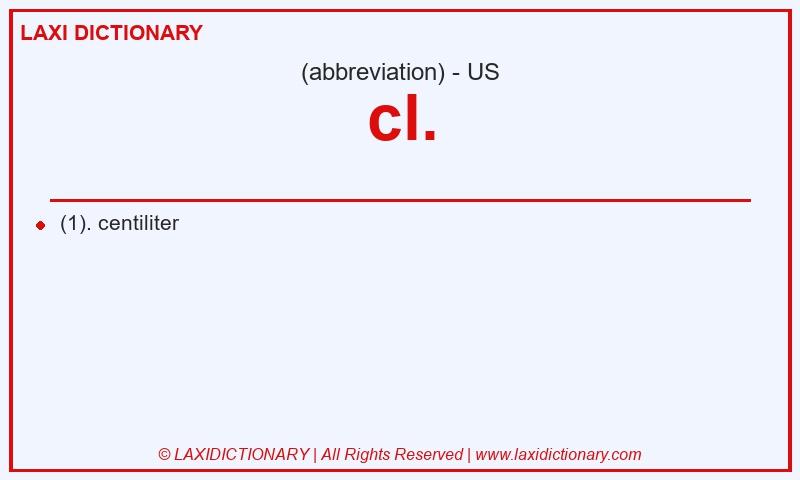 Definition cl. in American English