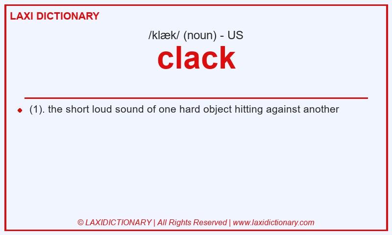 Definition clack in American English