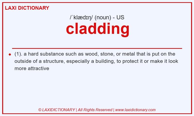 Definition cladding in American English
