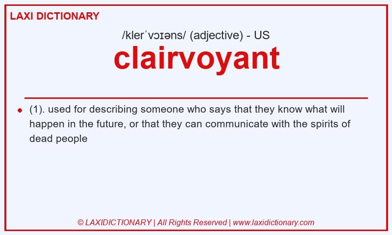Definition clairvoyant in American English