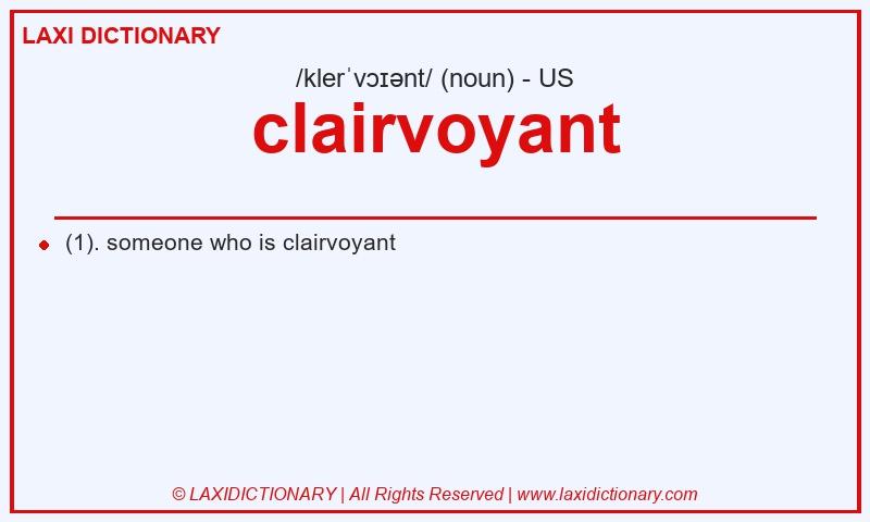 Definition clairvoyant in American English