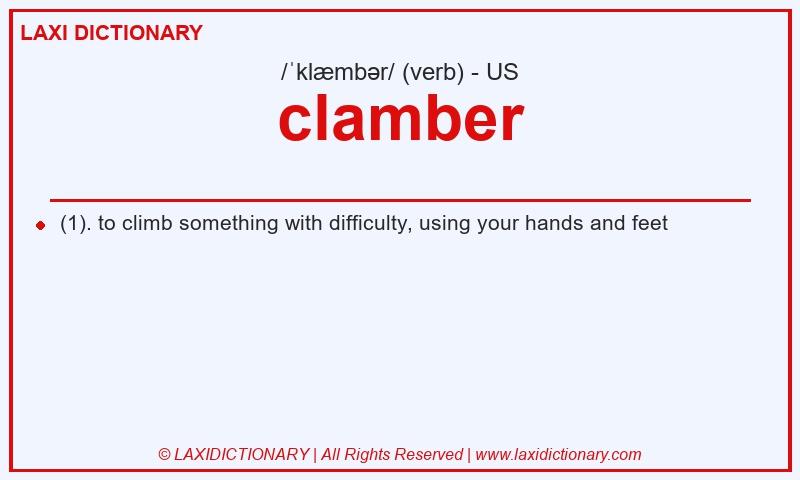 Definition clamber in American English