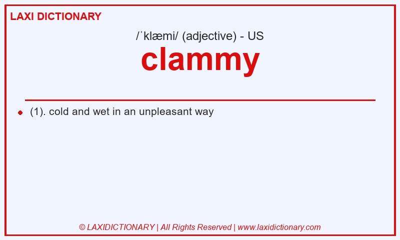 Definition clammy in American English