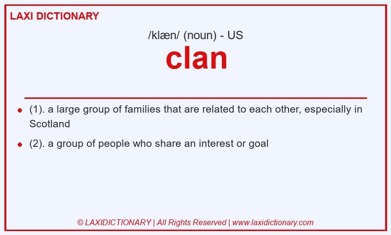 Definition clan in American English
