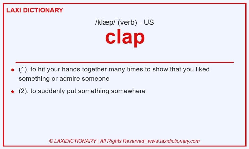 Definition clap in American English