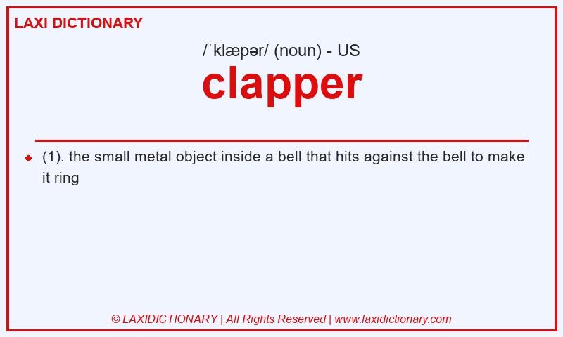 Definition clapper in American English