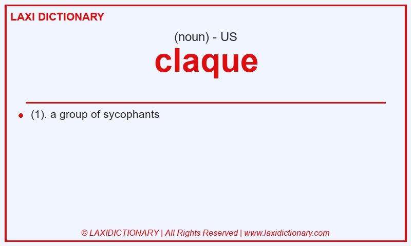 Definition claque in American English