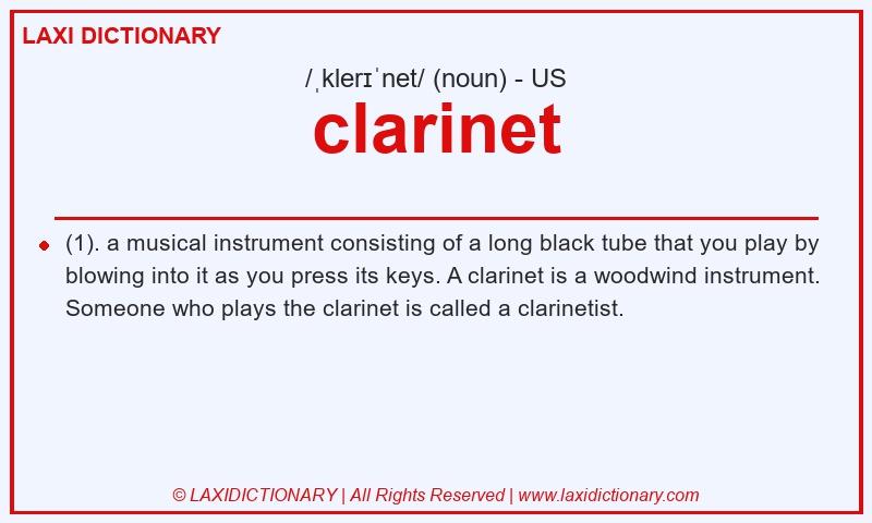 Definition clarinet in American English