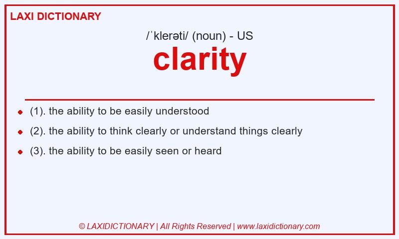 Definition clarity in American English