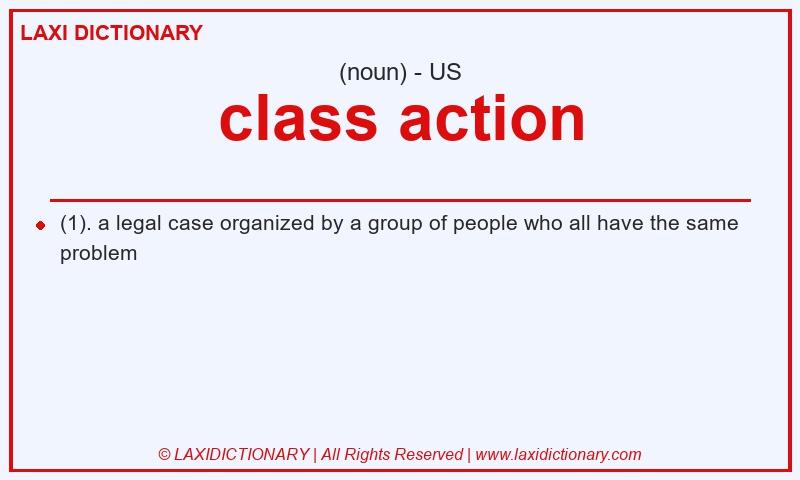 Definition class action in American English
