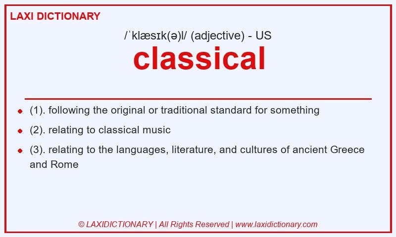 Definition classical in American English