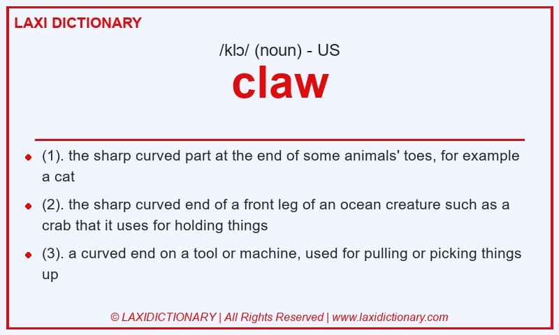 Definition claw in American English