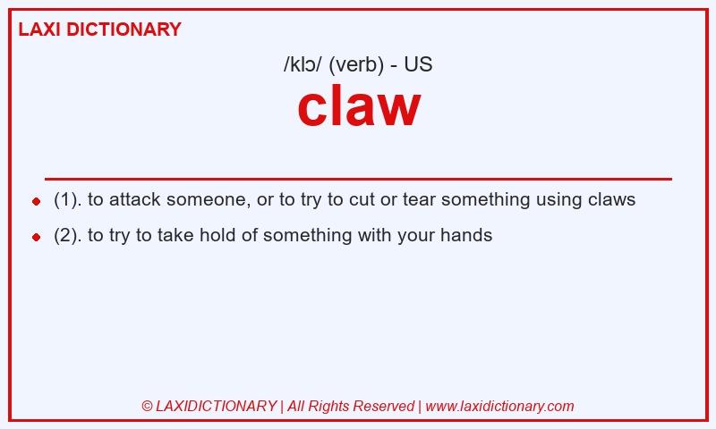 Definition claw in American English