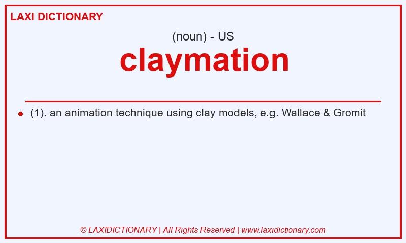 Definition claymation in American English