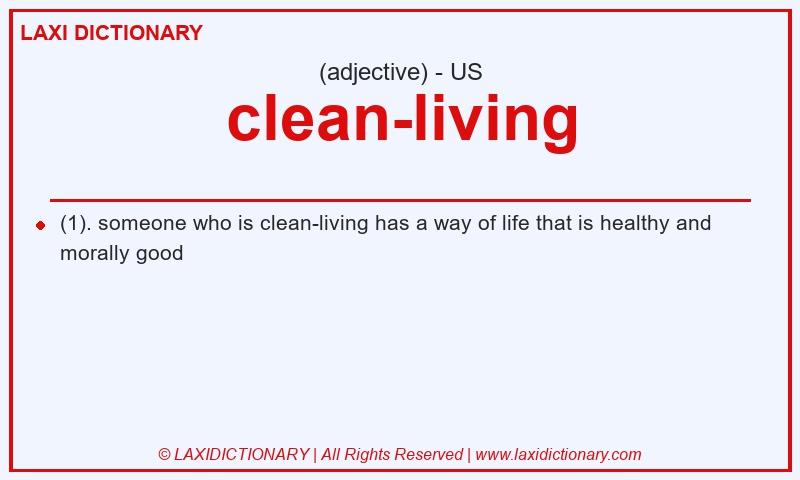 Definition clean-living in American English