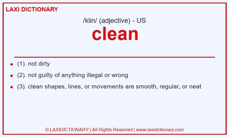 Definition clean in American English