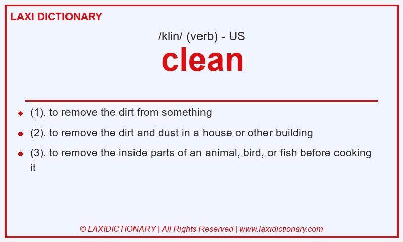 Definition clean in American English