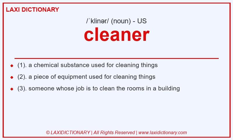 Definition cleaner in American English