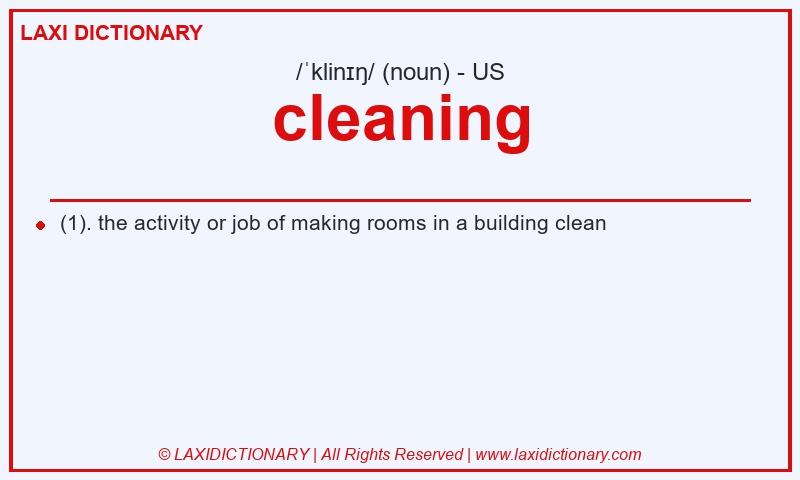 Definition cleaning in American English